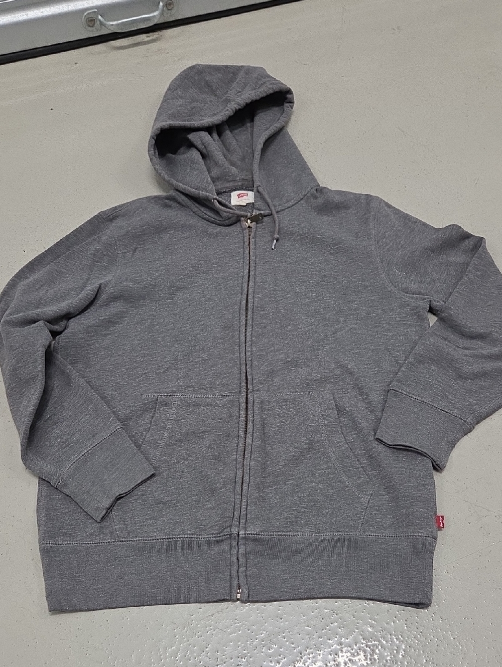 Levi's Men's Charcoal Zip-Up Hoodie